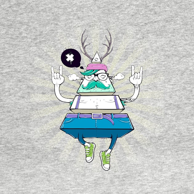 Hipster with Antlers by bluerockproducts